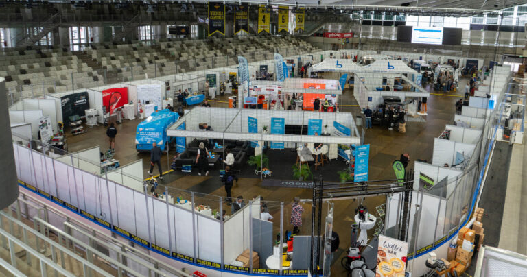 Ausstellungsfläche in der Arena von oben