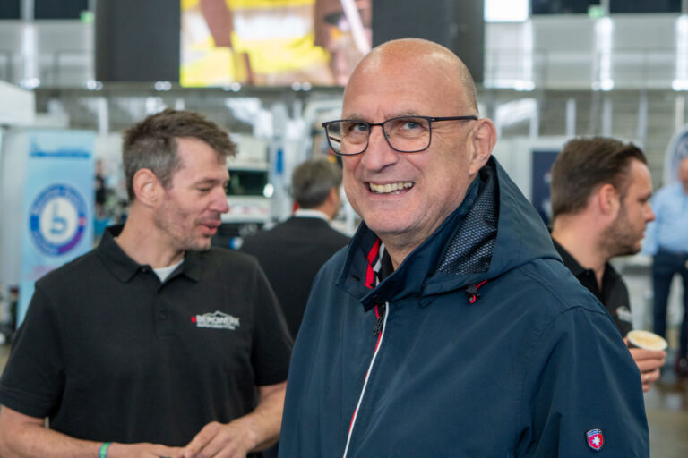 Gut gelaunte Besucher